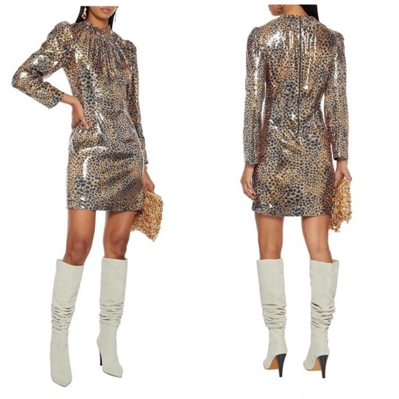 Sea New York Dresses & Skirts - NWT Sea New York Leo Sequin Animal Print Dress